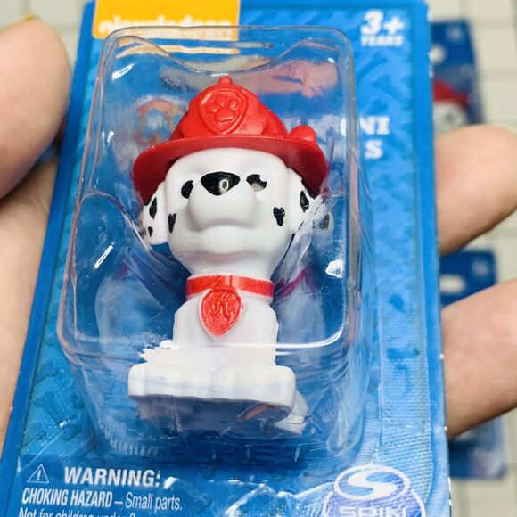 Lot of 6 Nickelodeon Paw Patrol Mini Figures Zuma Orange Hat Marshall Fire Dog - Picture 3 of 12